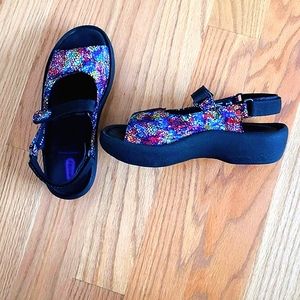 Wonky Rio Multi-Colored Sandals, 39